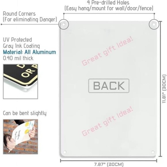 Black Cat Are You Pooping Funny Tin Signs Bathroom Wall Decor 8 x 12 Inch (918) - Picture 3 of 9